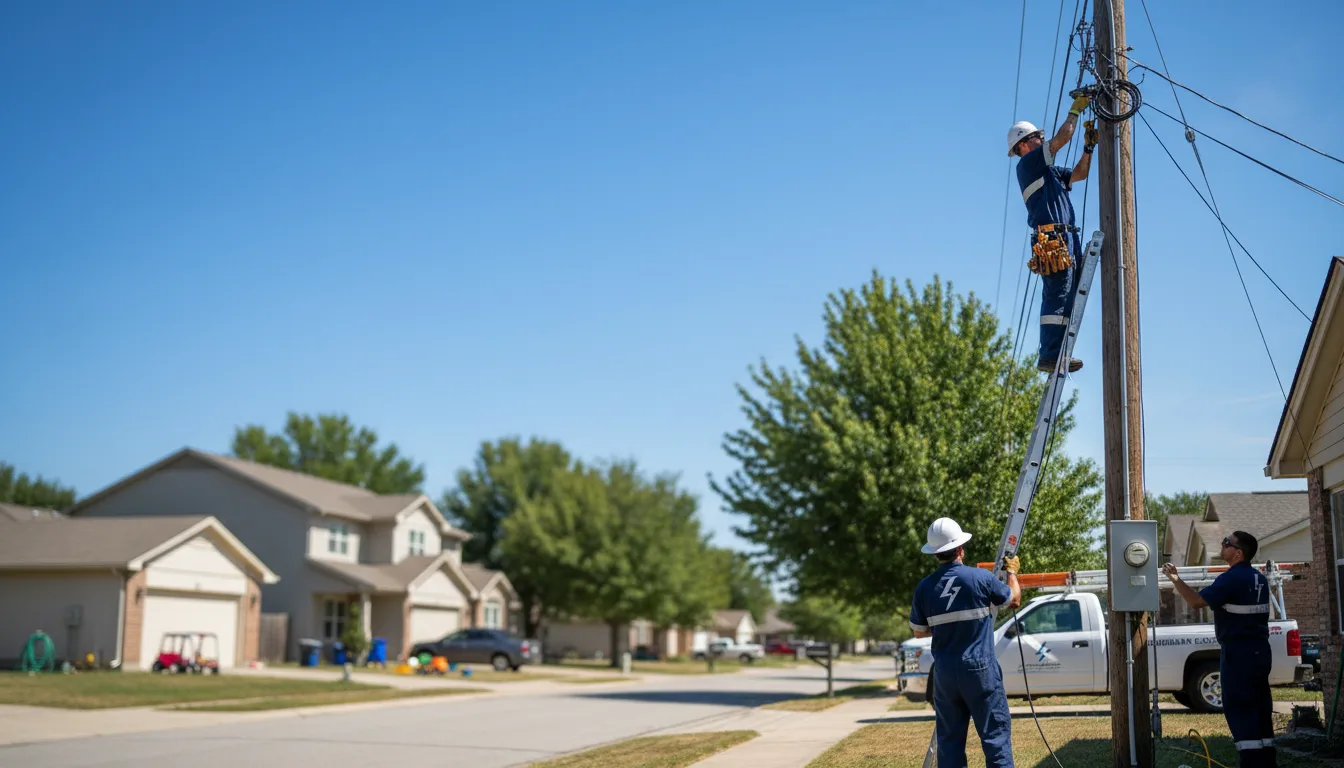 Residential electrician providing installation services in Marty, SD